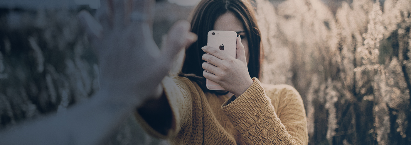 Woman taking a selfie